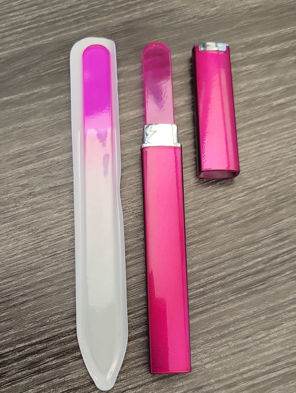 Pink Glass Nail File Set - Picture 2 of 2